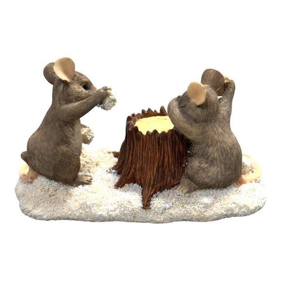 Dean Griff Charming Tails Silvestri The Snowball Fight Mice Winter Christmas - Picture 4 of 9